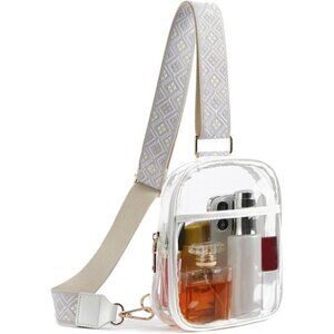 Clear Bag for Stadium Events, Clear Purses for Women Stadium Crossbody Bag